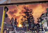 picnic returned bus catches fire students among injured